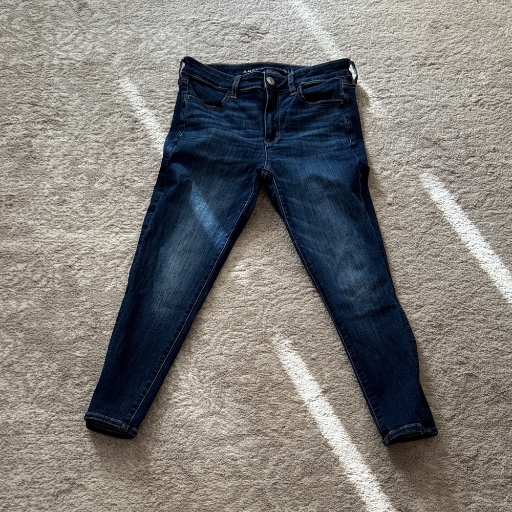 American Eagle Outfitters Dark Indigo Skinny Jeans 8 Xshort